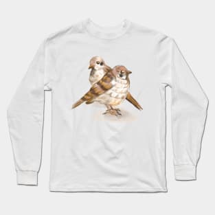 Sparrow bird Pidge and Friend Long Sleeve T-Shirt